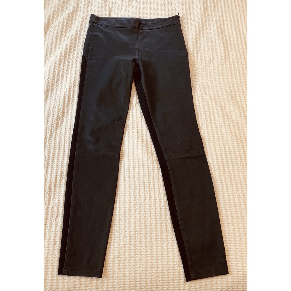 REISS‎ Womens Faux Black leather pants Valerie, Luxury London Designer , Size 6